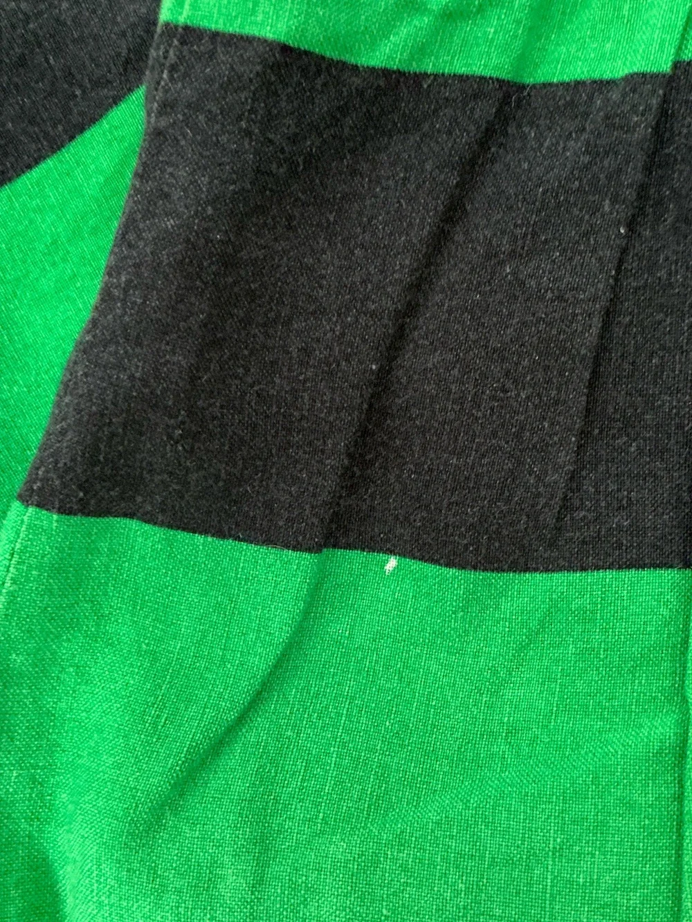 BANANA REPUBLIC FACTORY Black and Green Striped A-Line Skirt